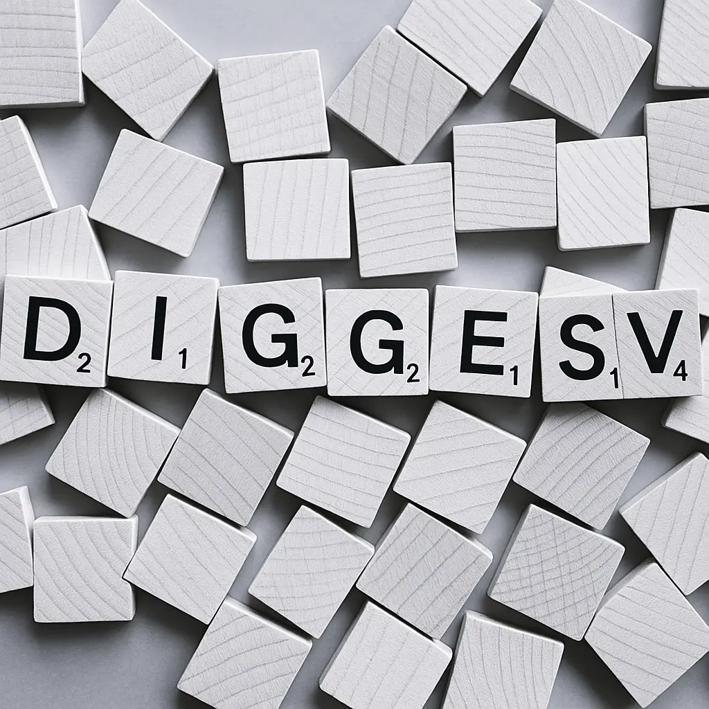 Scrabble-Steine mit dem Schriftzug DigGesV
